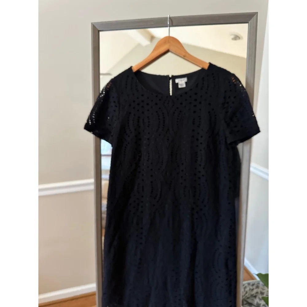 J Crew Black Lace Dress Women's Size 6